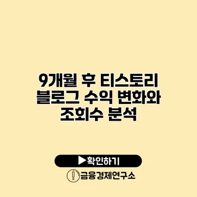 9개월 후 티스토리 블로그 수익 변화와 조회수 분석