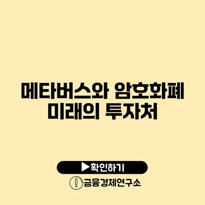 메타버스와 암호화폐 미래의 투자처