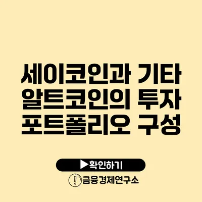 세이코인과 기타 알트코인의 투자 포트폴리오 구성