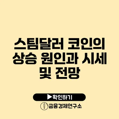 스팀달러 코인의 상승 원인과 시세 및 전망