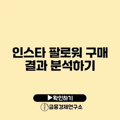 인스타 팔로워 구매 결과 분석하기