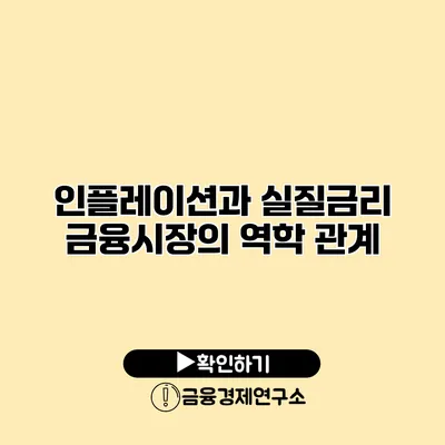 인플레이션과 실질금리 금융시장의 역학 관계