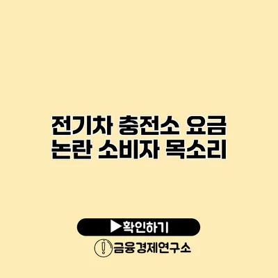 전기차 충전소 요금 논란 소비자 목소리