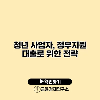 청년 사업자, 정부지원 대출로 위한 전략