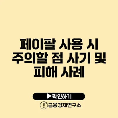 페이팔 사용 시 주의할 점 사기 및 피해 사례