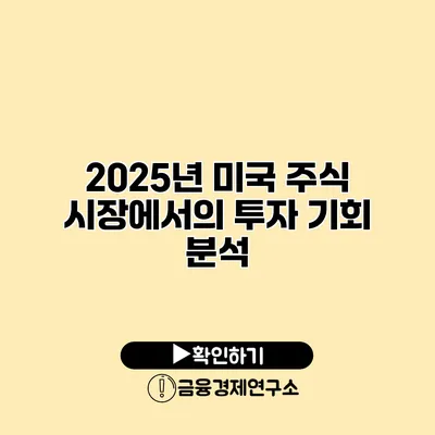 2025년 미국 주식 시장에서의 투자 기회 분석