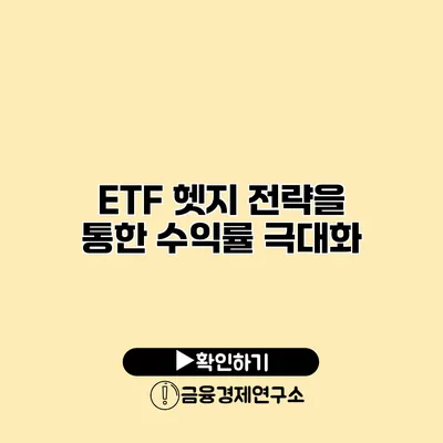 ETF 헷지 전략을 통한 수익률 극대화