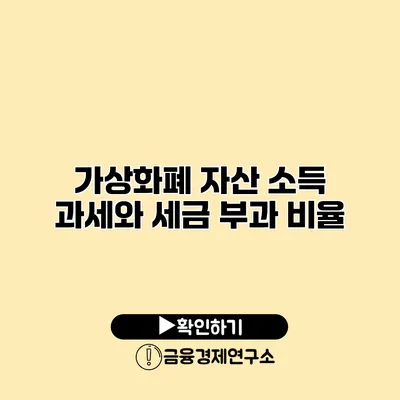 가상화폐 자산 소득 과세와 세금 부과 비율