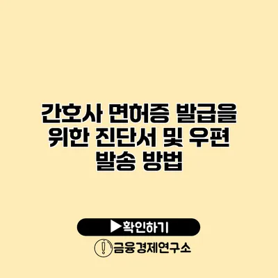 간호사 면허증 발급을 위한 진단서 및 우편 발송 방법