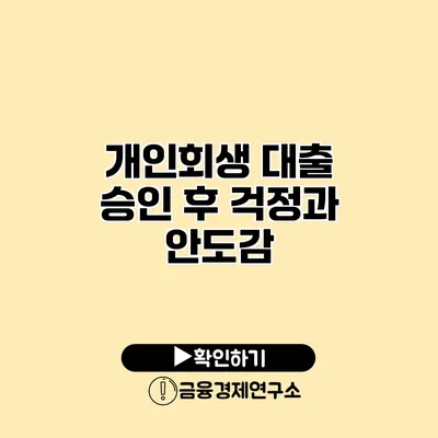 개인회생 대출 승인 후 걱정과 안도감