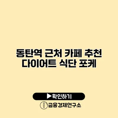 동탄역 근처 카페 추천 다이어트 식단 포케