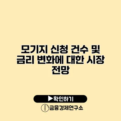 모기지 신청 건수 및 금리 변화에 대한 시장 전망