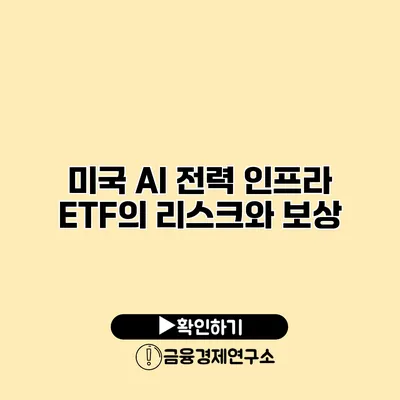 미국 AI 전력 인프라 ETF의 리스크와 보상