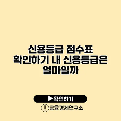 신용등급 점수표 확인하기 내 신용등급은 얼마일까?