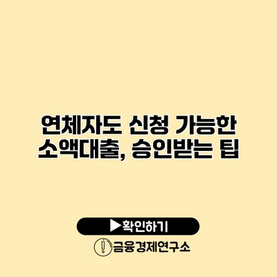 연체자도 신청 가능한 소액대출, 승인받는 팁