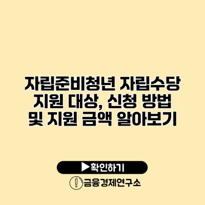 자립준비청년 자립수당 지원 대상, 신청 방법 및 지원 금액 알아보기